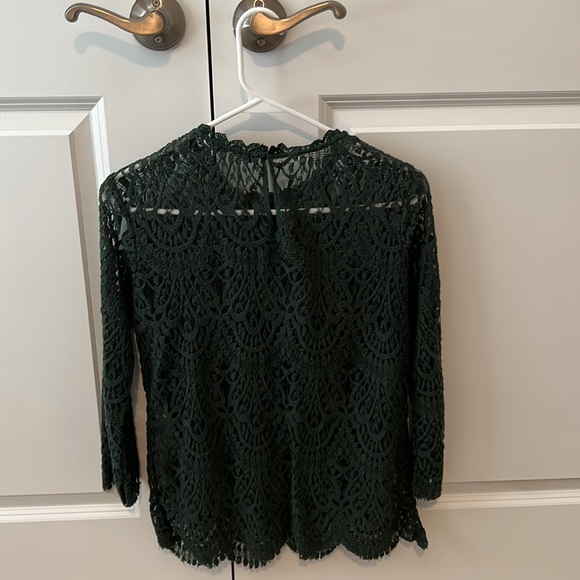 Zara, Small, See through Green Lace Shirt, Good condition, Dry cleaned. - Picture 3 of 6